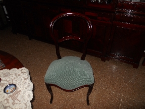 conjunto mesa redonda extensible con 6 sillas